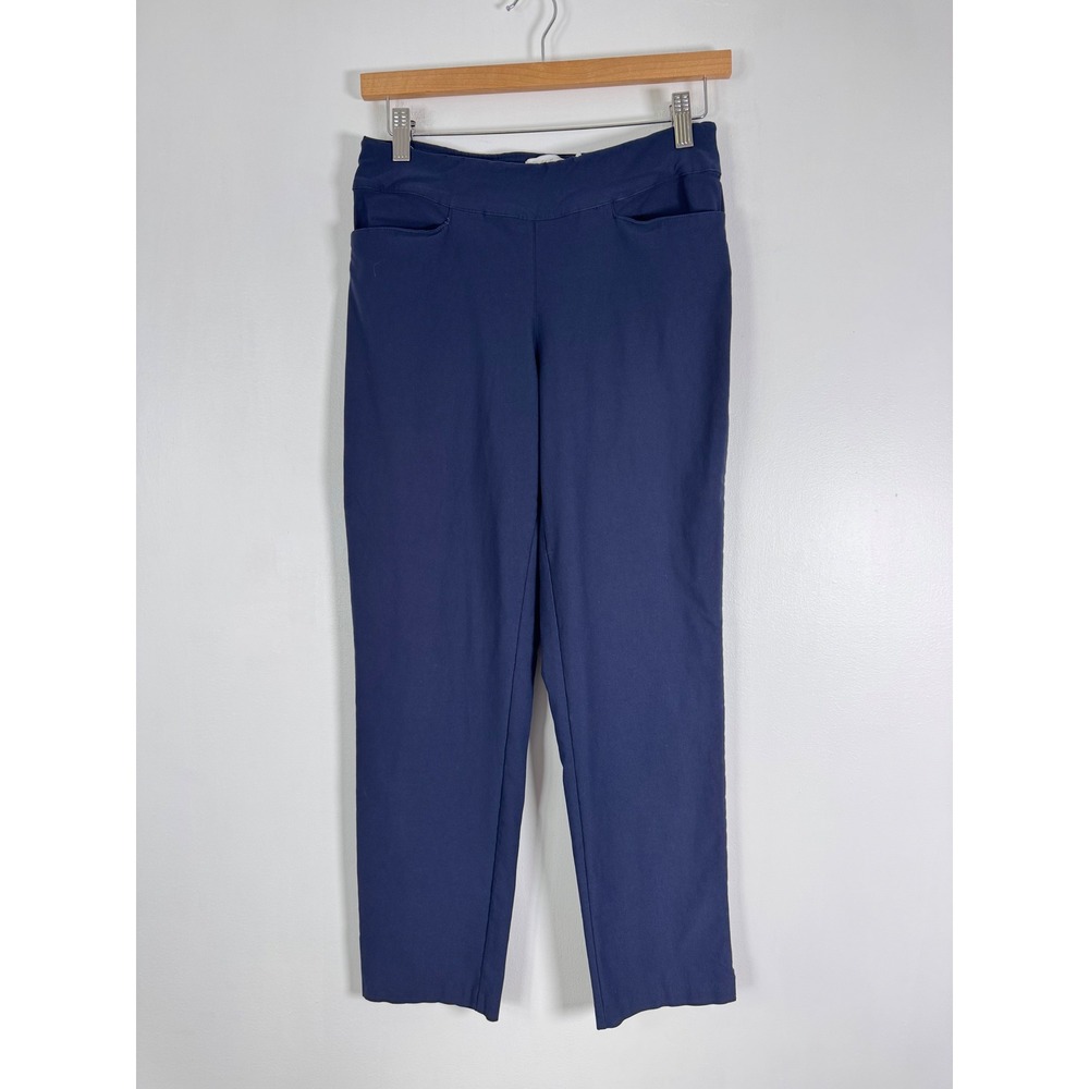 Classic Lady Hagen Womens Size 6 Navy Blue Pull On Tummy Control Ankle Pants